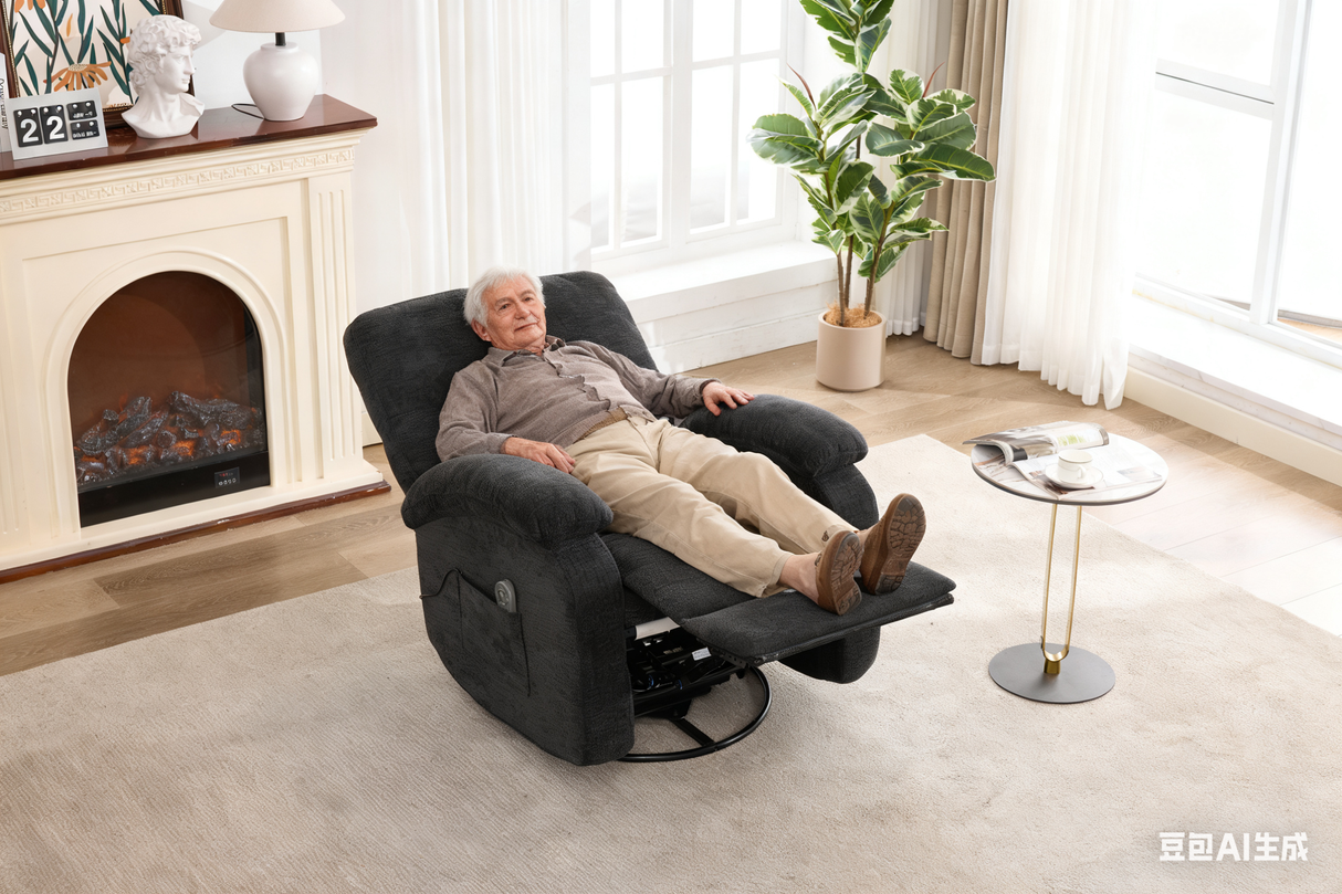 Hot Massage Manual Lounge Chair with Rocker Arms