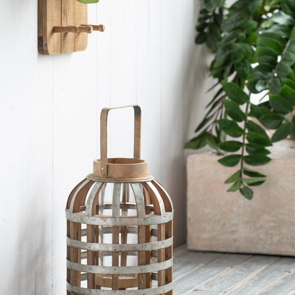 Decorative Lantern With Handle Wooden Lantern For Indoor Outdoor Home Garden Wedding