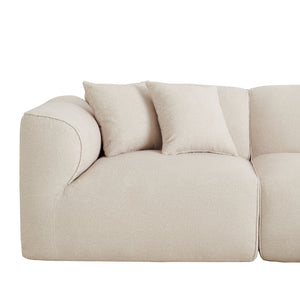 U_Style Luxury Living Room Double-Needle Cut Velvet Sofa