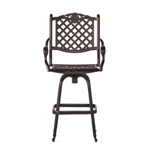 Cast Aluminum Bar Stool - Copper - Best Buy Furniture