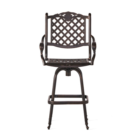Cast Aluminum Bar Stool - Copper - Best Buy Furniture