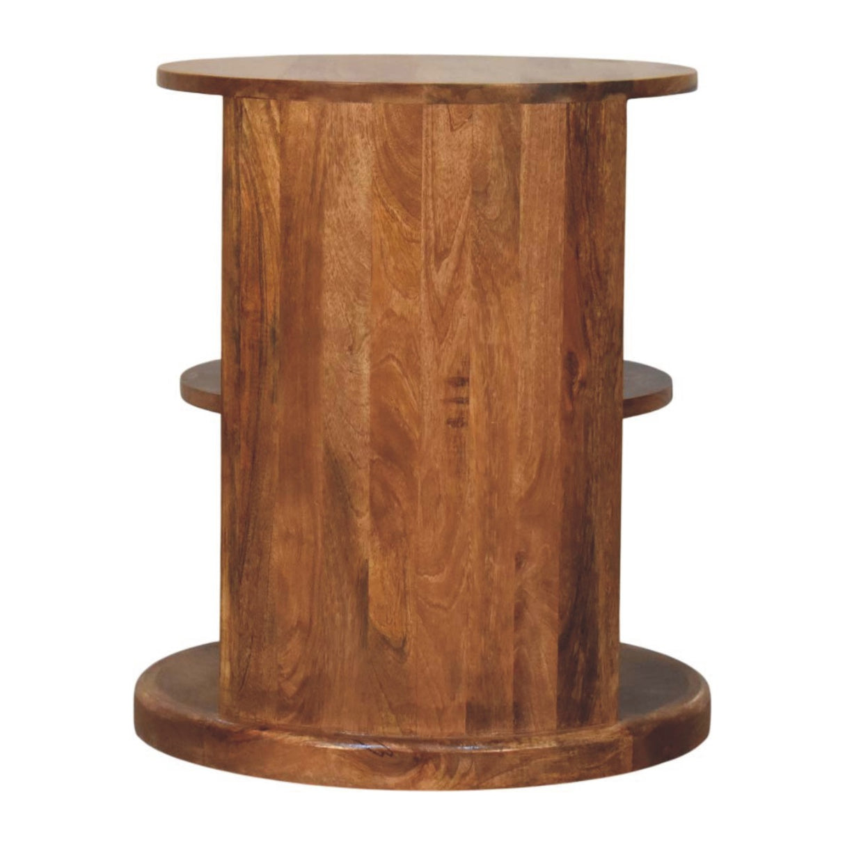 Solid Wood Ventura Open Round Side Table