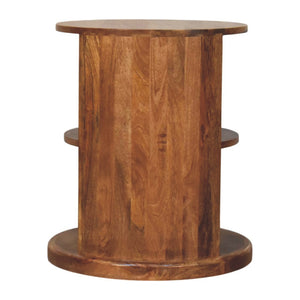 Solid Wood Ventura Open Round Side Table