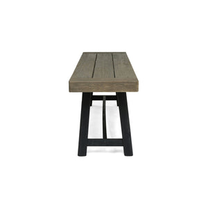 Cloud - Outdoor Bench With Acacia Wood Frame And Slat Panel Design