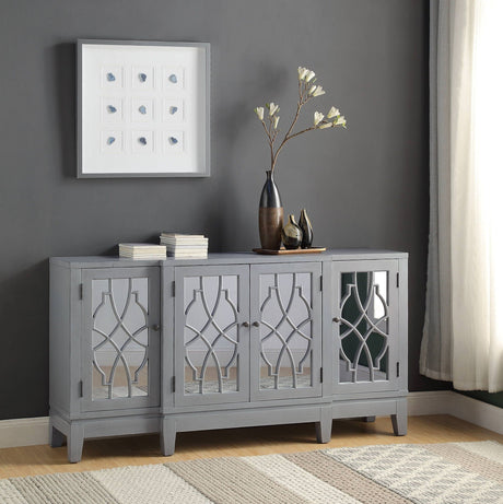 Magdi - Console Cabinet - Antique Gray - Best Buy Furniture