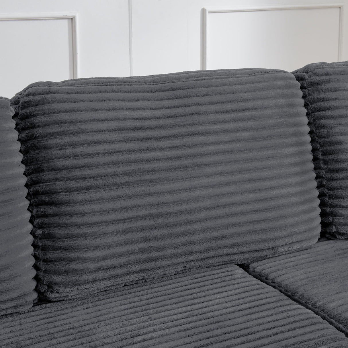 Modern Minimalist L Shape Modular Sectional Sofa, Couch
