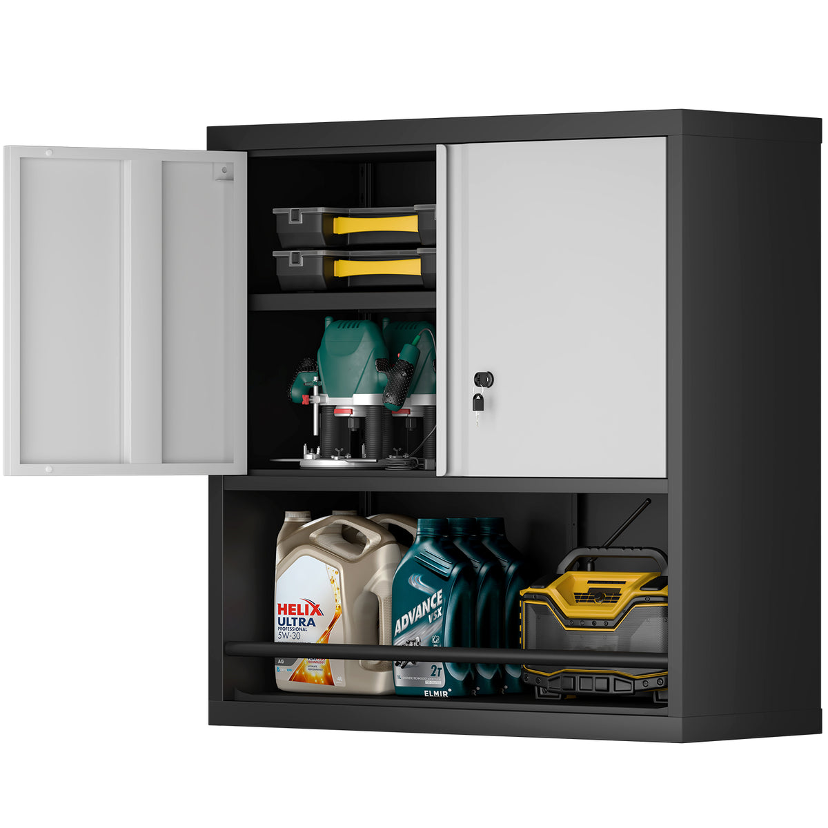 Metal Adjustable 2 Doors Storage Cabinet