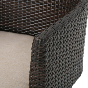 Kenneth - 3 Pieces Chat Set Outdoor Furniture - Brown Multi