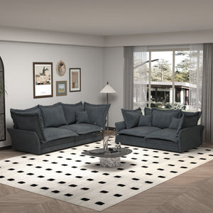 Modern Comfy Upholstered Sofa Cloud Couch, Deep Seat Couches With Multiple Large Soft Pillows