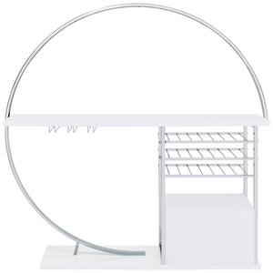 Casey - 2 Door Home Bar Storage Bar With Customizable Lighting - White