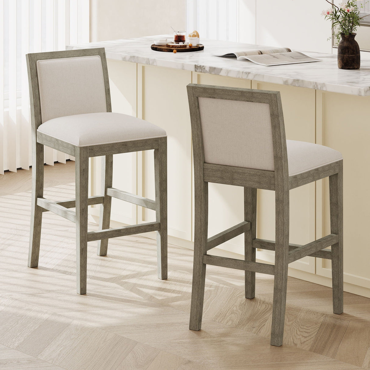 Upholstered Barstools (Set of 2) - Best Buy Furniture