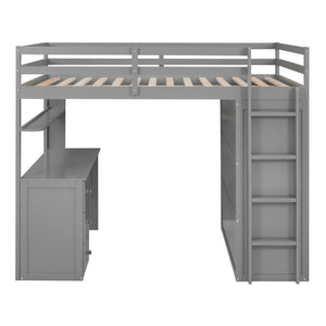 Loft Bed With Drawers, Desk, And Wardrobe