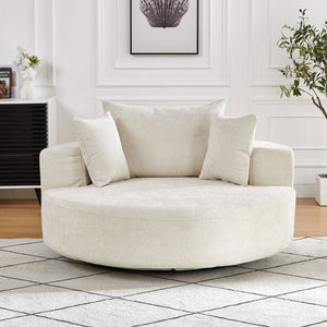 Swivel Chair With Rotating Base For Living Room