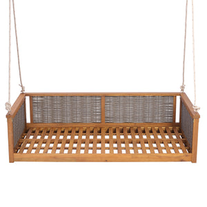 TOPMAX Outdoor Classic Solid Wood Twin Size Swing Bed