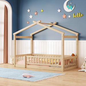 Bed House Bed Frame With Fence