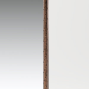 70.87-Inch Arched Wall Mirror, Vintage Gold with Floral Ornament