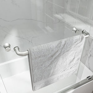 55-60" W x 60" H Brushed Nickel Double Bypass Sliding Shower Door