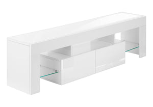 TV Stand, Console, Media Entertainment Center, Storage Cabinet, Glossy Contemporary & Modern - White - Best Buy Furniture