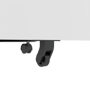 3-Drawer Mobile File Cabinet With Lock, On Wheels, Two Shallow & One Deep Drawer For Office/Home, Fully Assembled - White