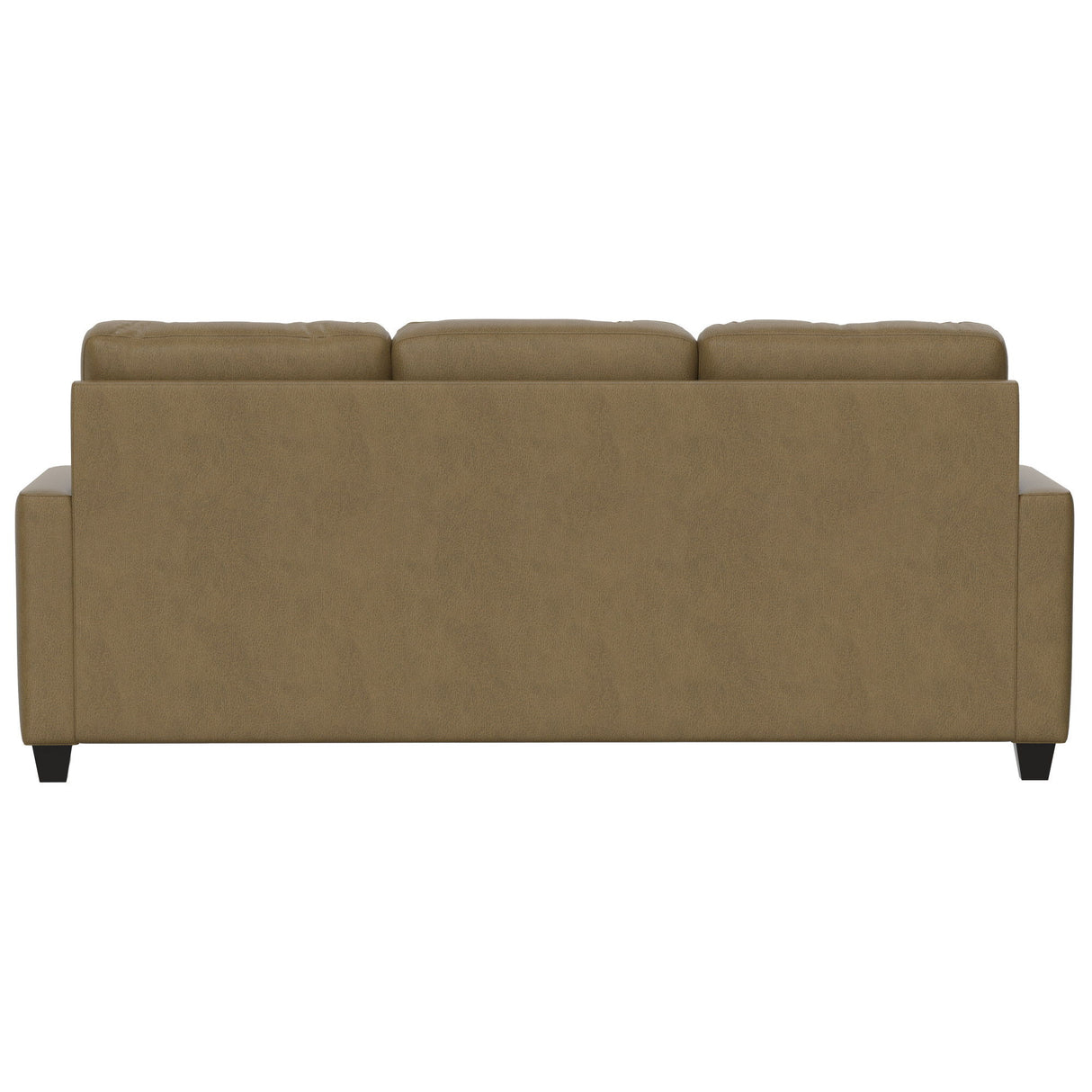 2 Piece Sofa With Chaise, Comfortable Seating For 3, Tapered Feet, USB Charging Console - Brown