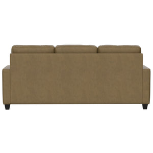 2 Piece Sofa With Chaise, Comfortable Seating For 3, Tapered Feet, USB Charging Console - Brown