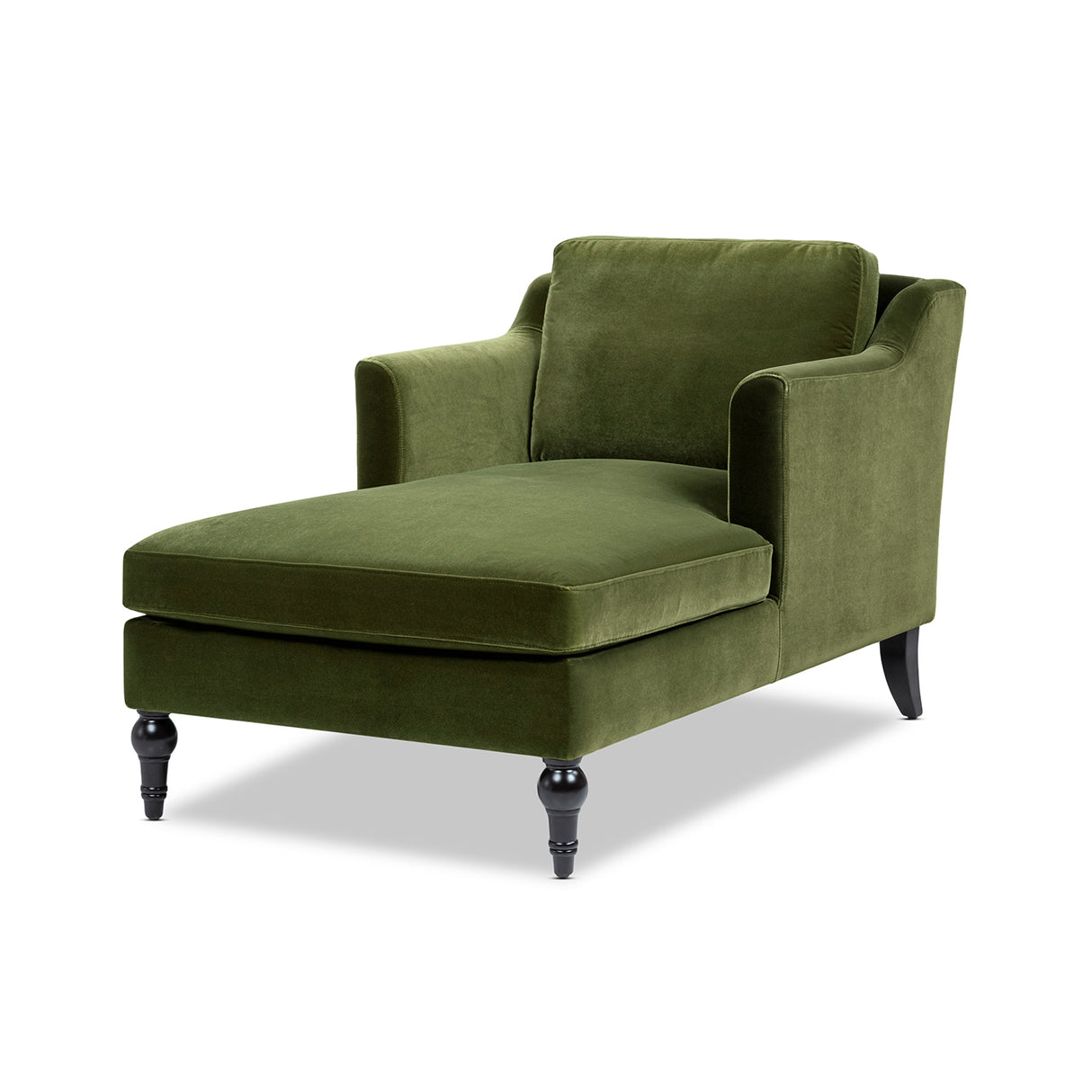 Josephine 60" Upholstered Chaise Lounge in Olive