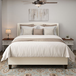 Platform Bed Frame With Tall Headboard And High Footboard