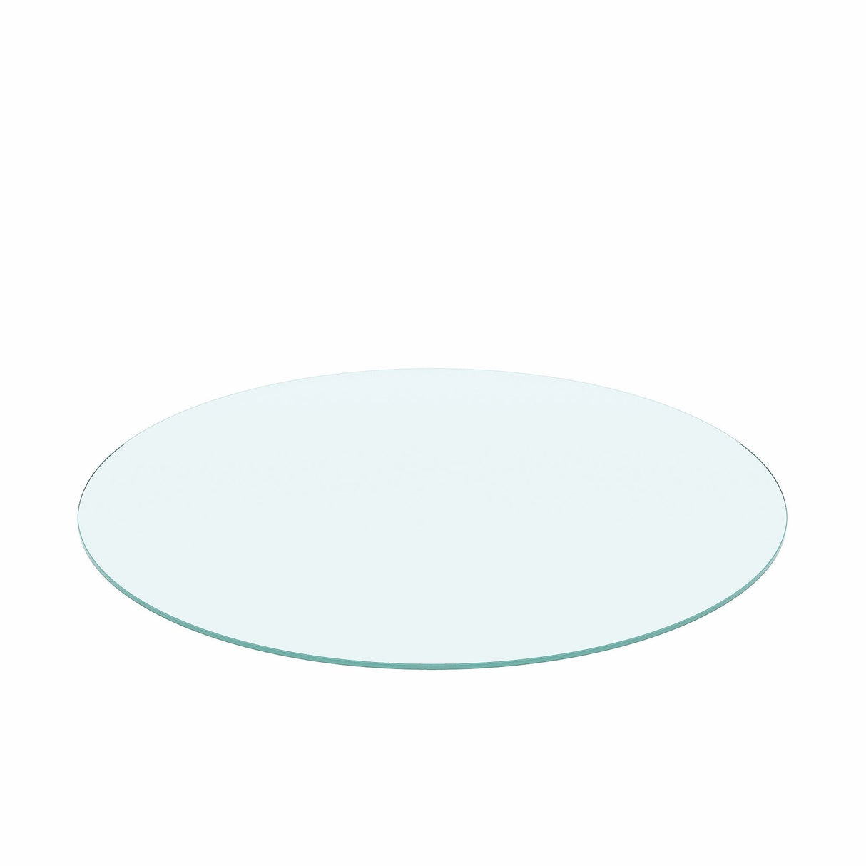 20" Round Tempered Glass Table Top Clear Glass 1 / 4" Thick Flat Polished Edge - Transparent
