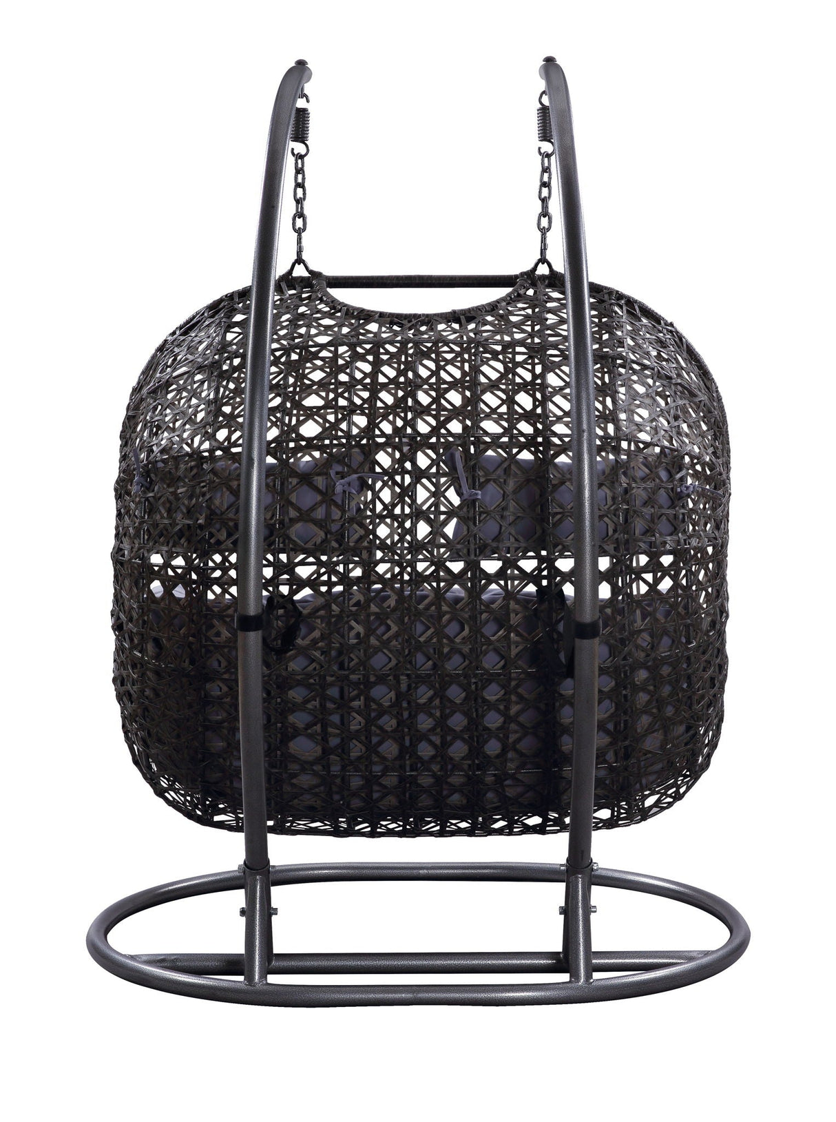 Vasant - Wicker Hanging Chair - Gray - Best Buy Furniture