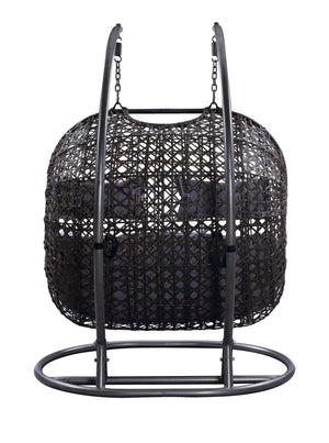 Vasant - Wicker Hanging Chair - Gray - Best Buy Furniture