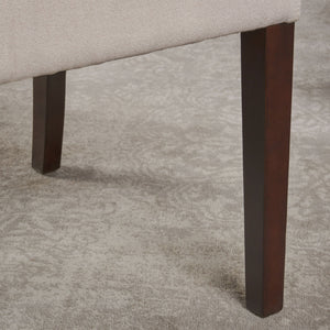 Modern Wingback Dining Chair (Set of 2) With Upholstered - Ivory