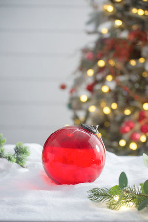 6" Mercury Antiqued Glass Ornament