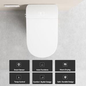 Smart Bidet Toilet With Auto Open / Close Seat, Warm Water Wash, Heated Seat, And Wireless Remote Control
