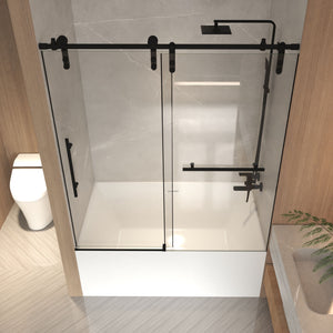 Frameless Sliding Bathtub Door With Frame