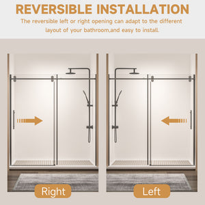 Frameless Single Sliding Shower Door