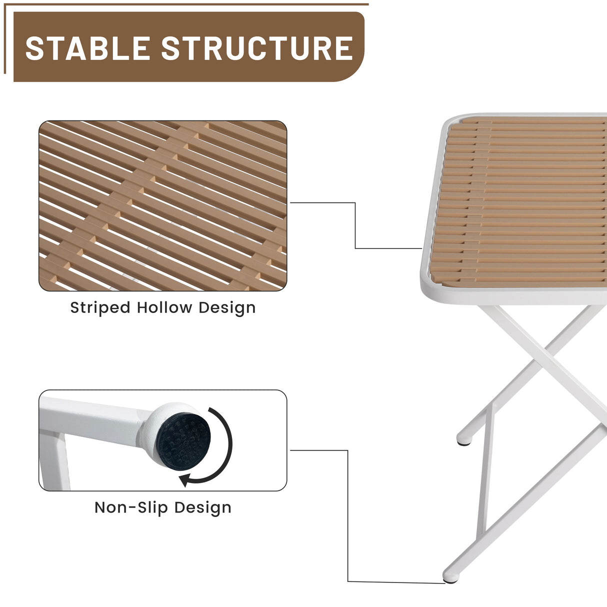 4 Piece Set Of Modern Color Block Designed Single Chairs With Folding Square Table