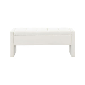 Modern Upholstered Large Bed End Bench With Storage