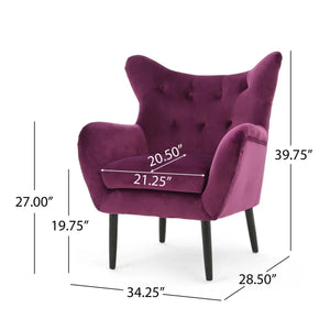 Alyssa - Mid Century Upholstered Arm Chair With Wingback Design - Best Buy Furniture