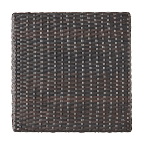 Luminant Outdoor Side Table With Iron Frame - Brown