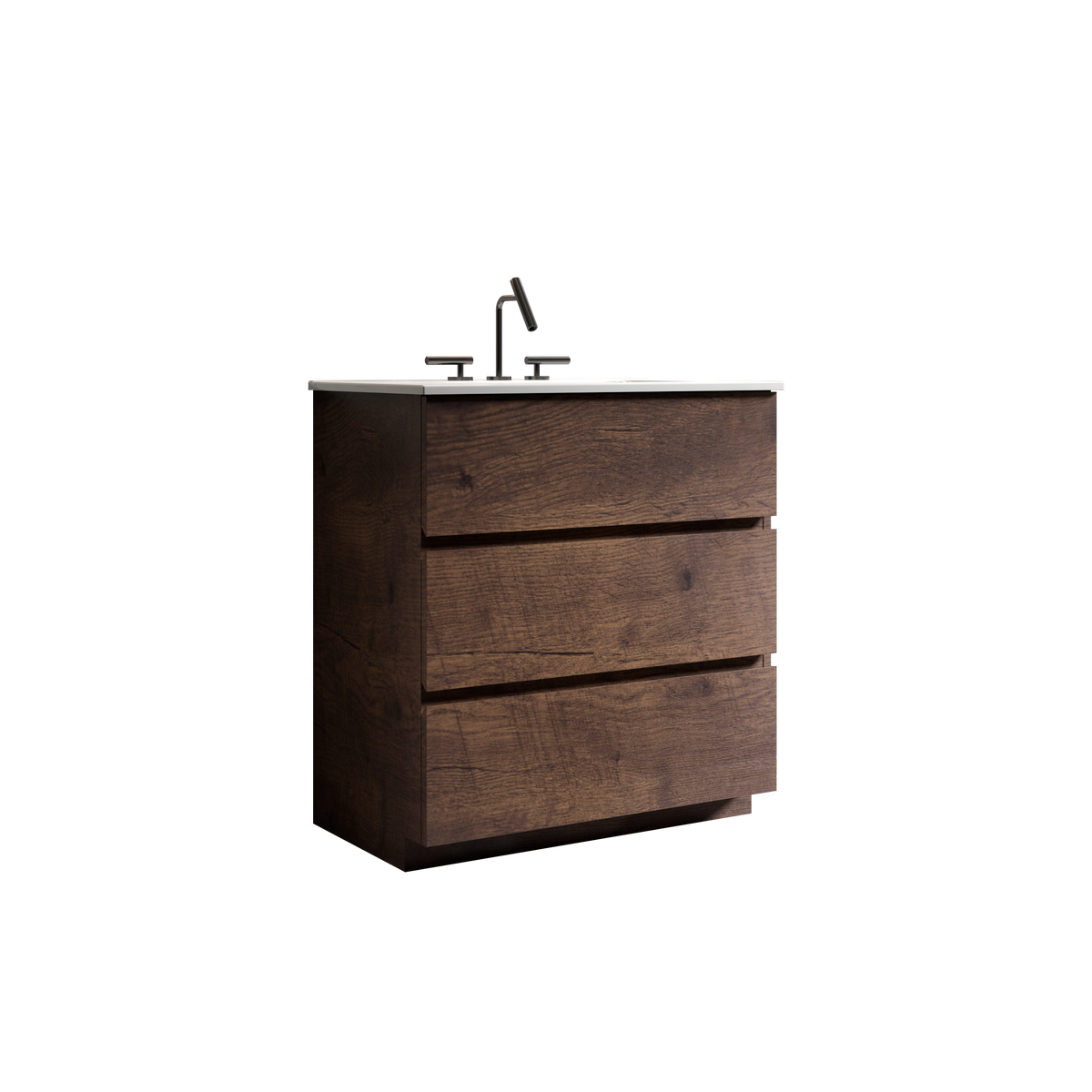 TIA 30" Walnut Bathroom Vanity with Ceramic Sink