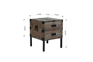 Trunk Table And Side Table With Large Storage Dress Up Your Liviing Room (Set of 3) - Antique Gray