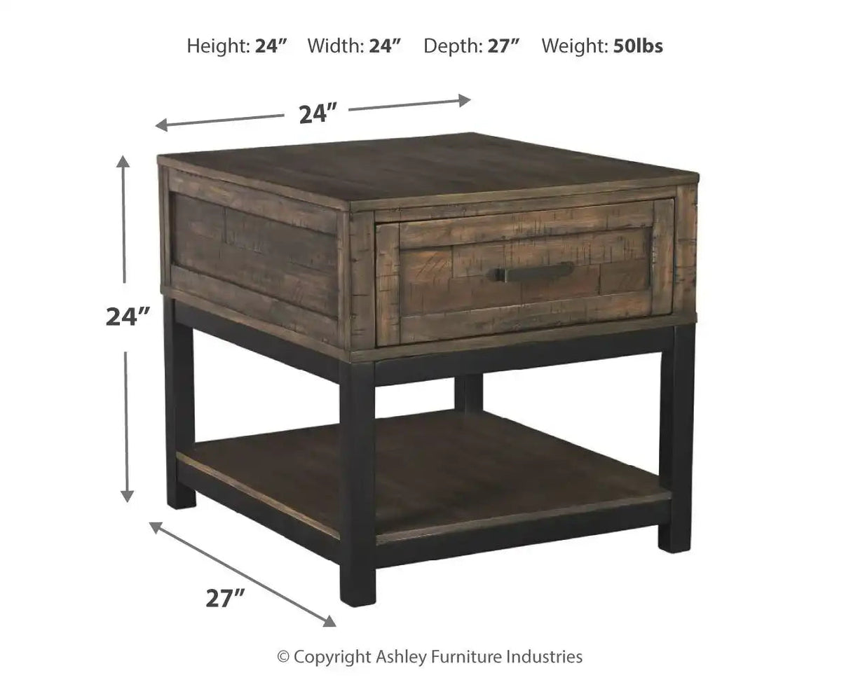 Johurst - Rectangular End Table - Grayish Brown - Best Buy Furniture