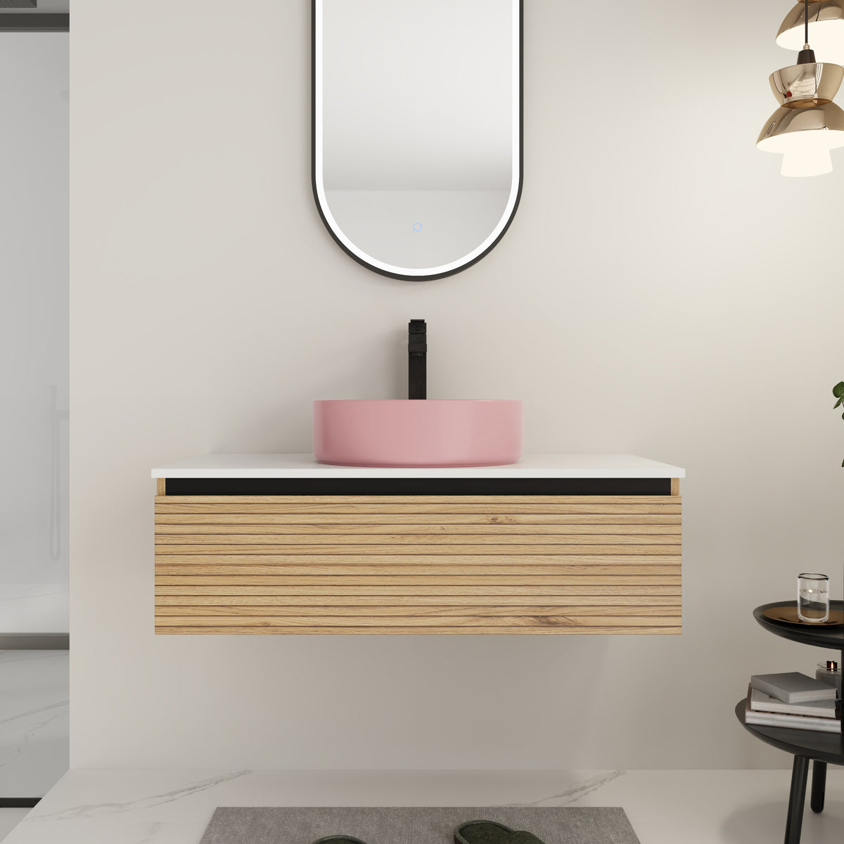 36" Wall-Mounted Bathroom Vanity with Sink Combo