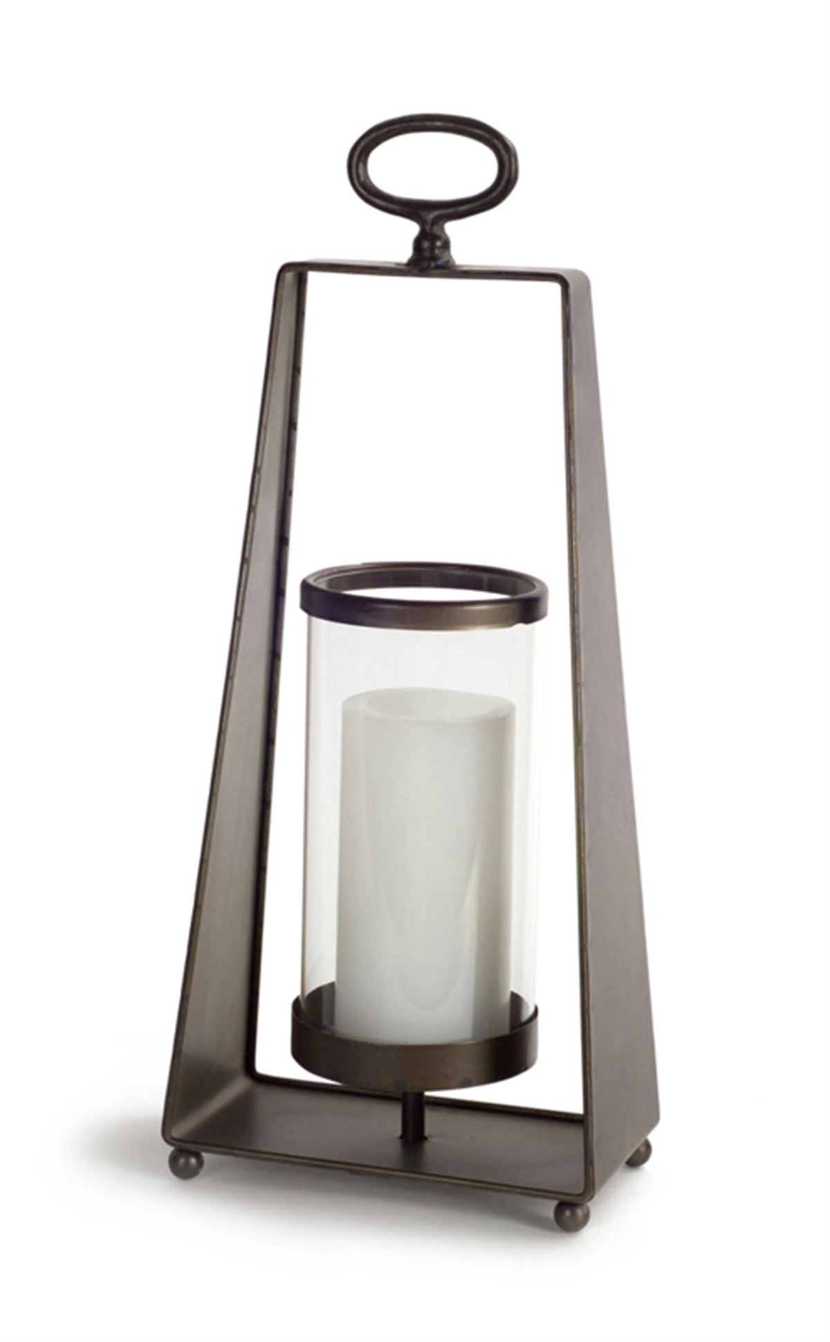 Metal candle holder with tapered frame (set of 2)