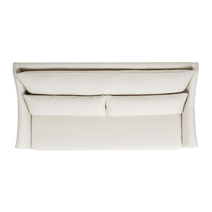 Ada - Flared Arm Contemporary Sofa With Lumbar Pillows - Flax White