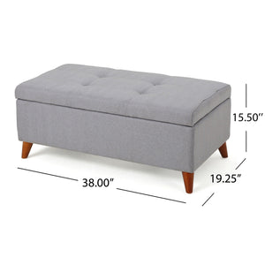 Kinetics - Upholstered Storage Ottoman With Lift-Top And Button Tufted Seat - Light Gray - Best Buy Furniture