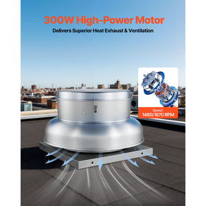 Roof Exhaust Fan with High-Power Motor and Adjustable Airflow