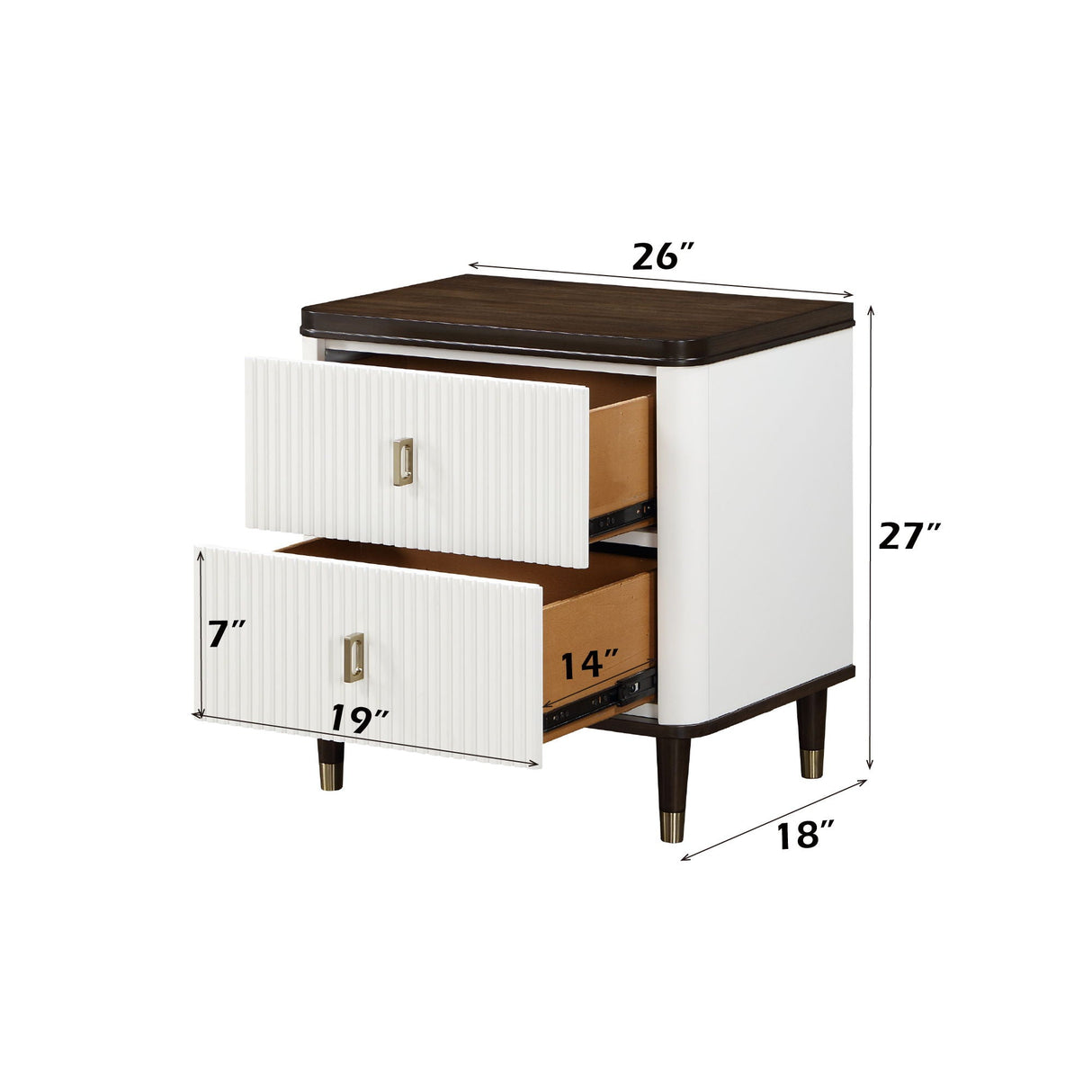 Carena - 5 Piece Bedroom Set (Eastern King Dresser Chest Mirror Nightstand) - Brown / Light Gray / White - Best Buy Furniture