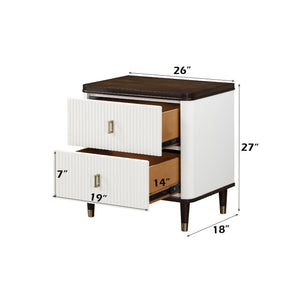 Carena - 5 Piece Bedroom Set (Eastern King Dresser Chest Mirror Nightstand) - Brown / Light Gray / White - Best Buy Furniture