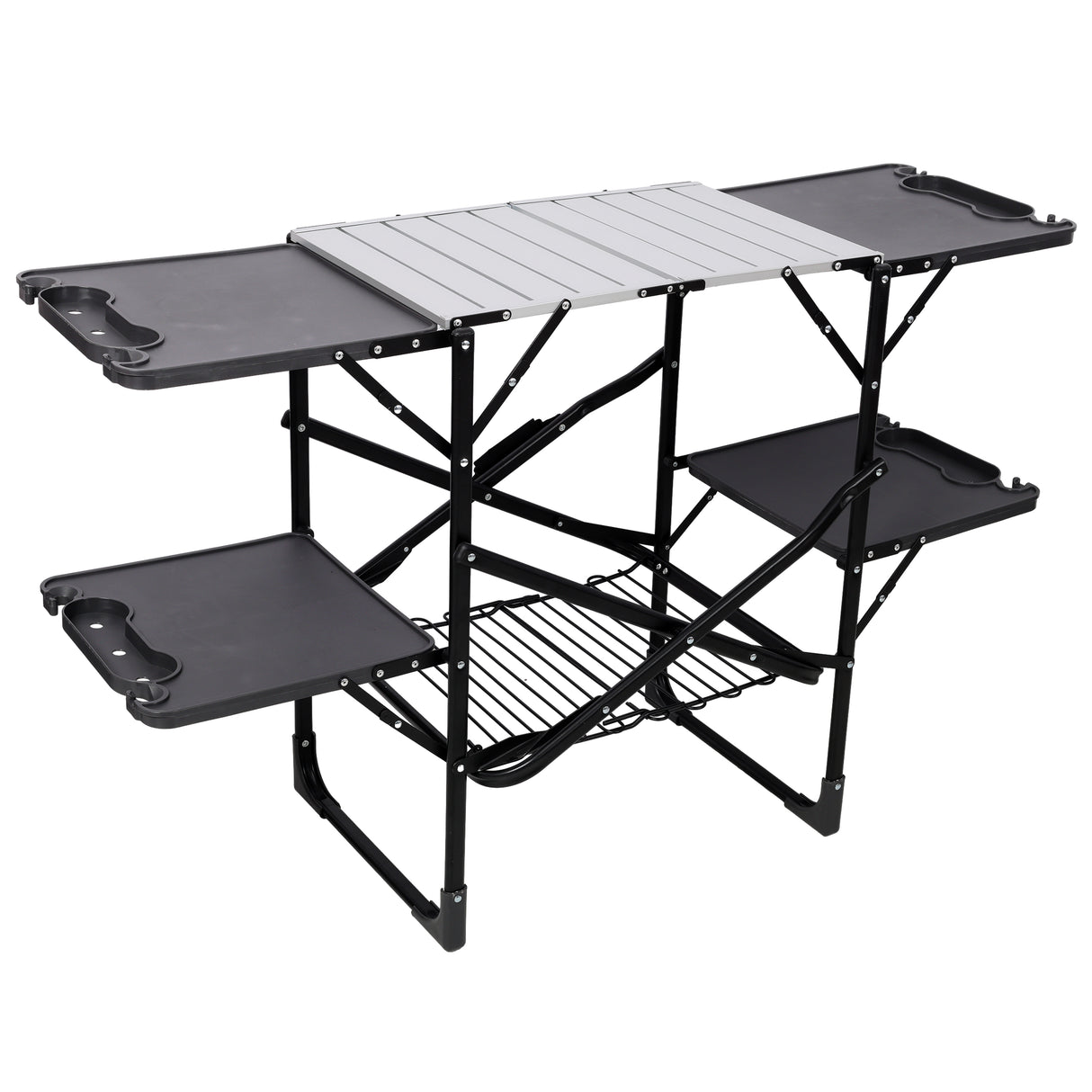 Folding Camping Kitchen Table - Portable Outdoor Cooking Station